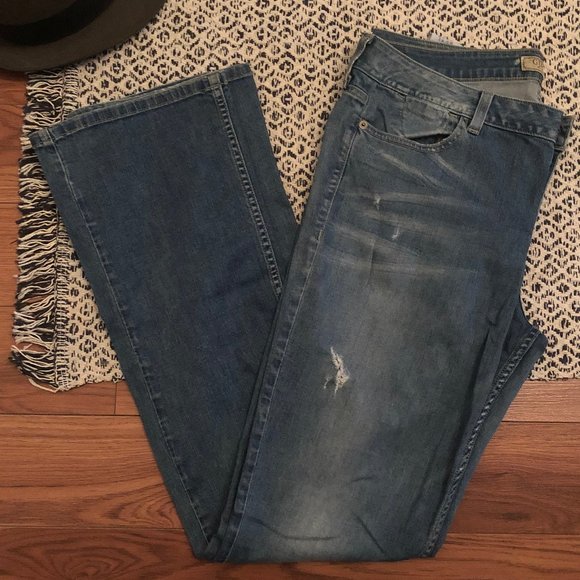 Guess Denim - GUESS Nicole Boot Distressed Jeans